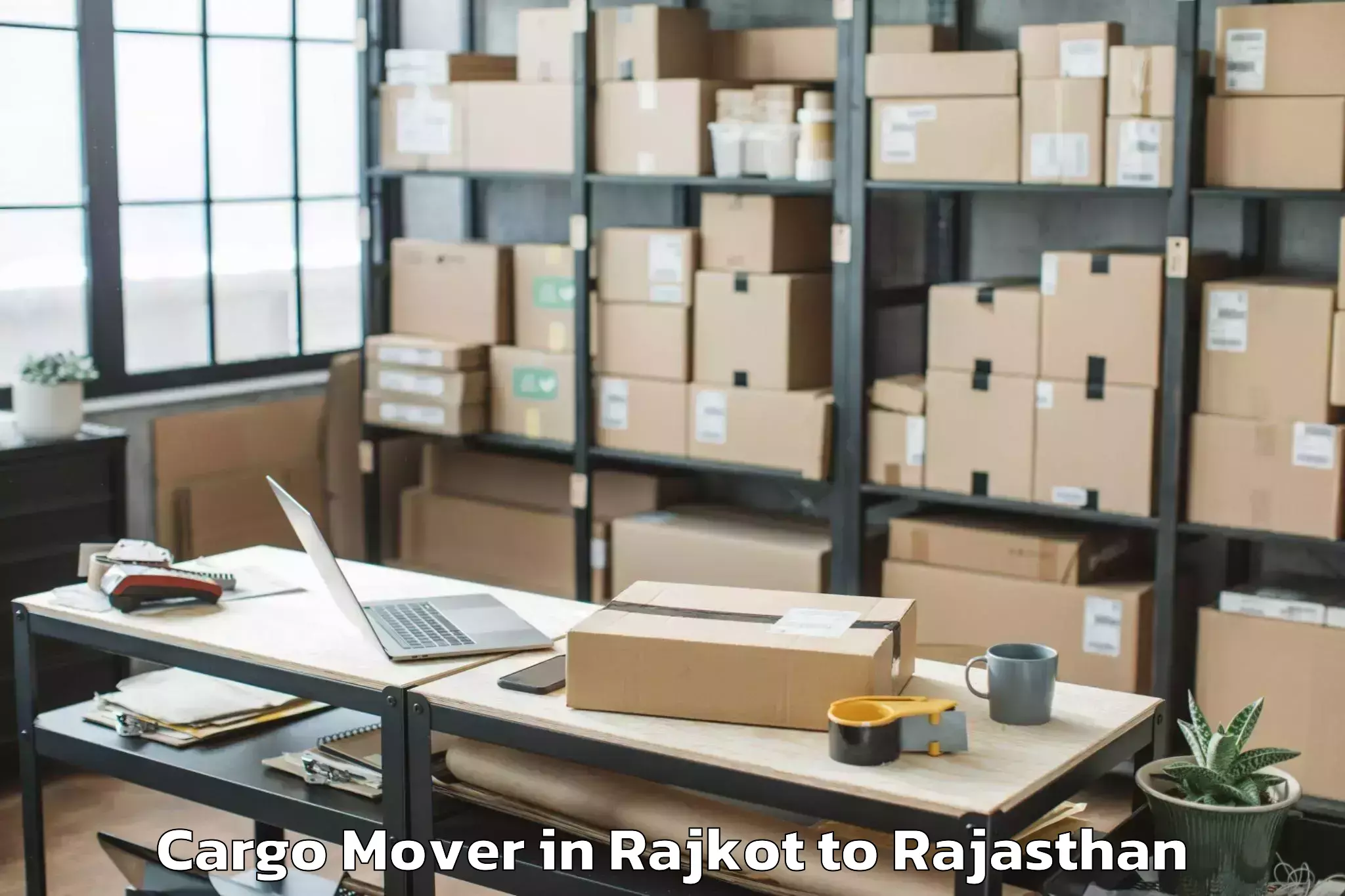 Quality Rajkot to Sangam University Bhilwara Cargo Mover